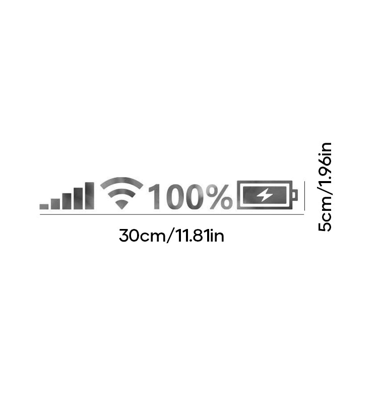 Adesivo riflettente per la segnalazione della batteria (10 pz.)