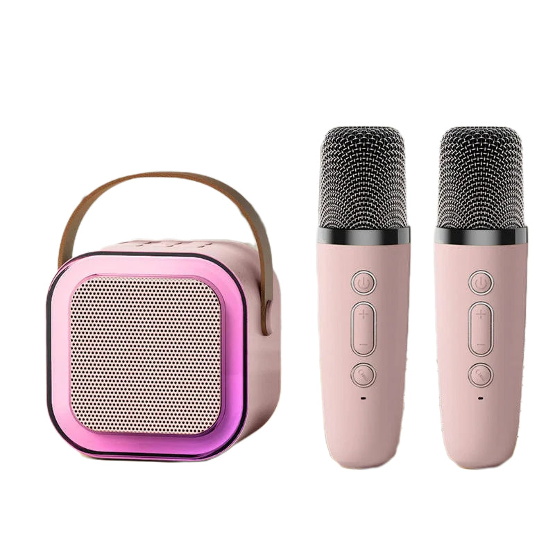 Mini macchina per karaoke con microfoni wireless