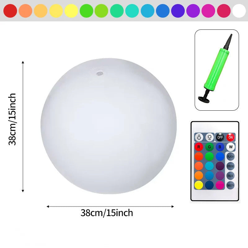 Pallone da spiaggia luminoso a 16 colori con luce a LED