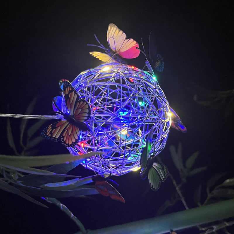 Luce solare decorativa a forma di farfalla
