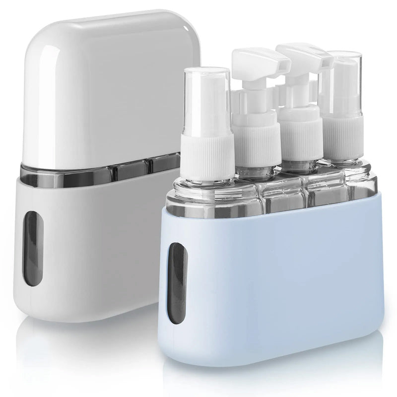 Set di bottiglie da viaggio portatili con dispenser per shampoo