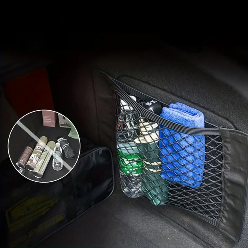Borsa in rete per conservare sacchetti di plastica (con nastro adesivo)