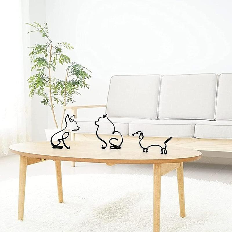 Scultura d'arte minimalista del cane