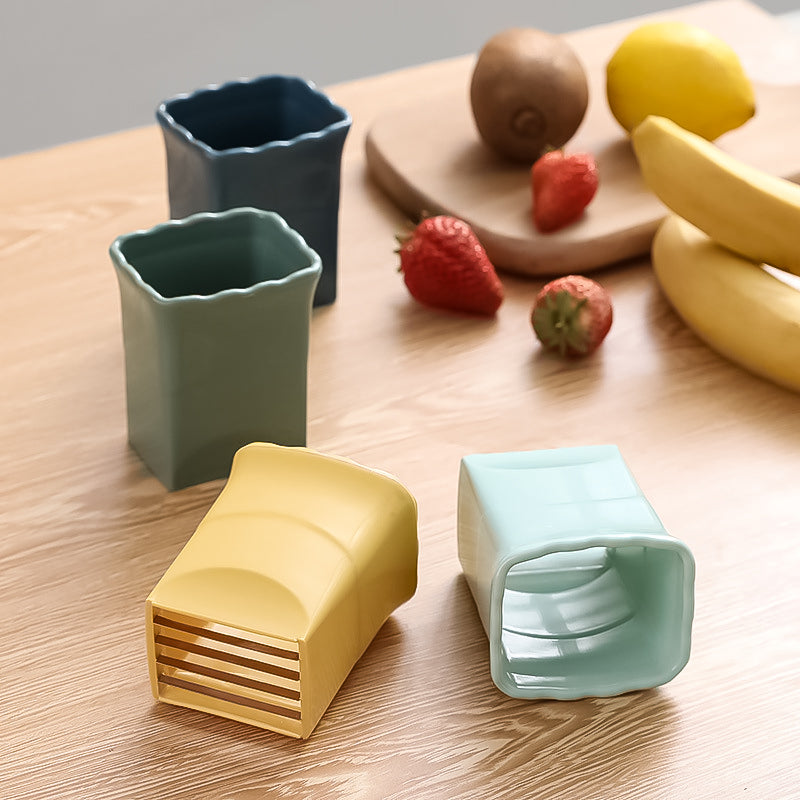 Affettatrice per bicchieri in acciaio inox per uova di frutta