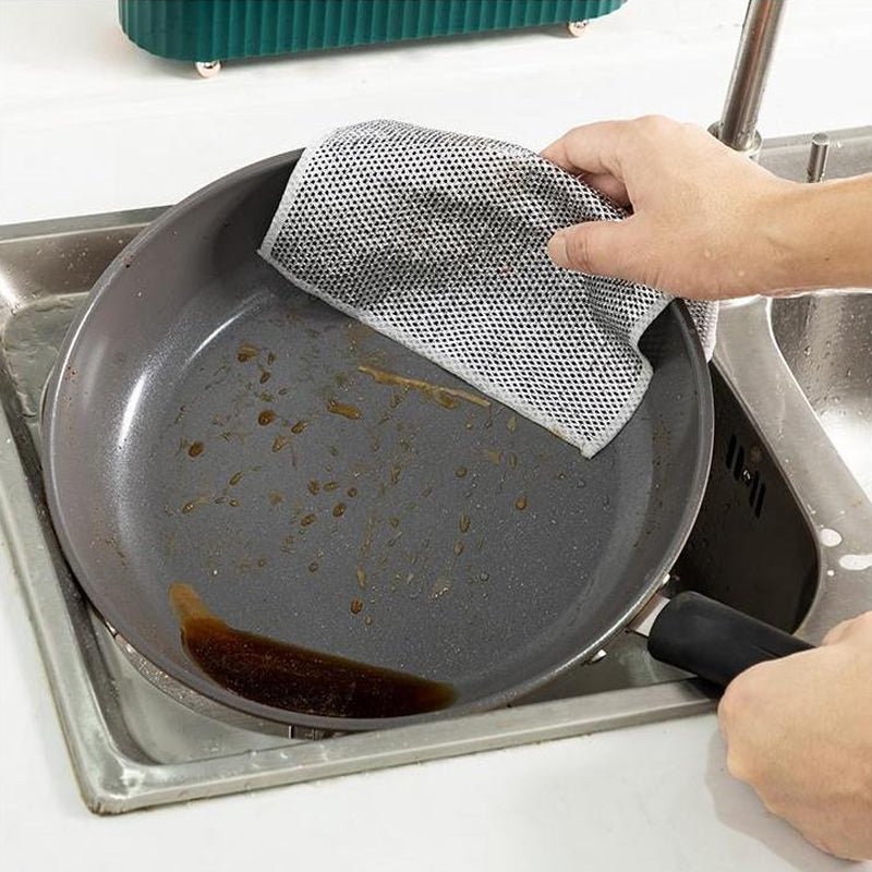 Panni multiuso per lavastoviglie in filo metallico per uso asciutto e bagnato
