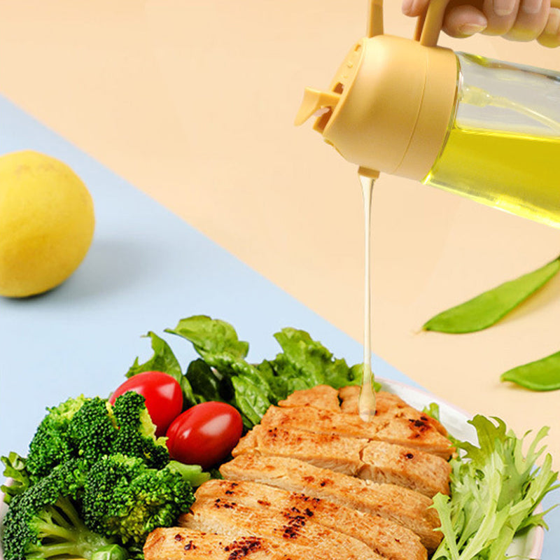 Spruzzatore e dispenser per olio in vetro 2 in 1