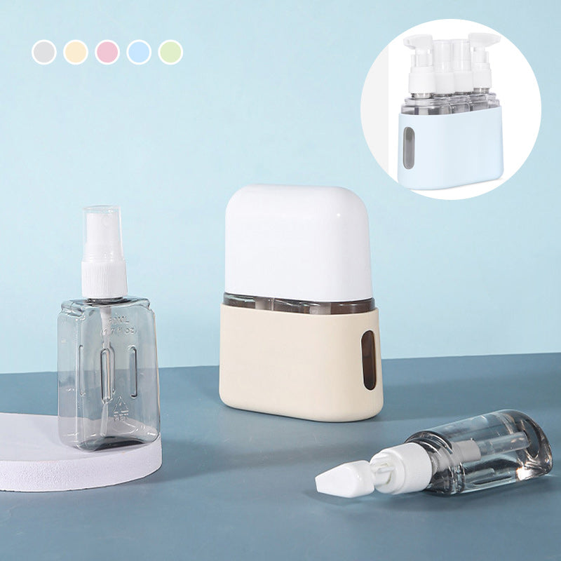 Set di bottiglie da viaggio portatili con dispenser per shampoo