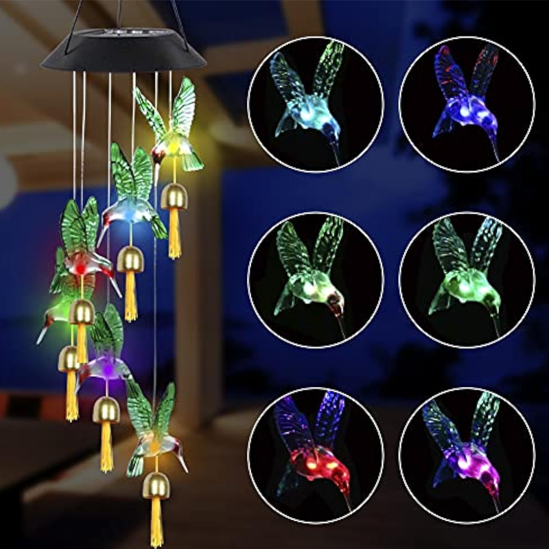 Carillon Solare a LED con Colibrì