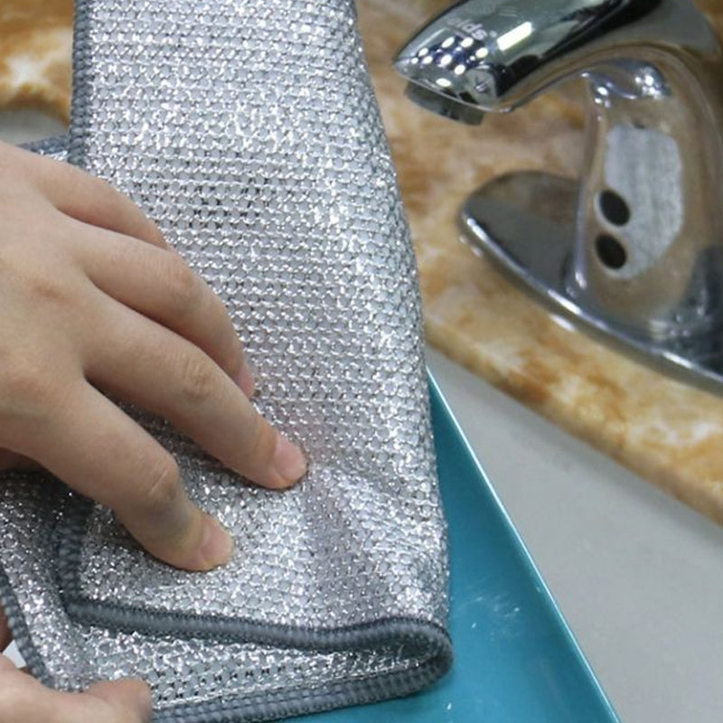 Panni multiuso per lavastoviglie in filo metallico per uso asciutto e bagnato