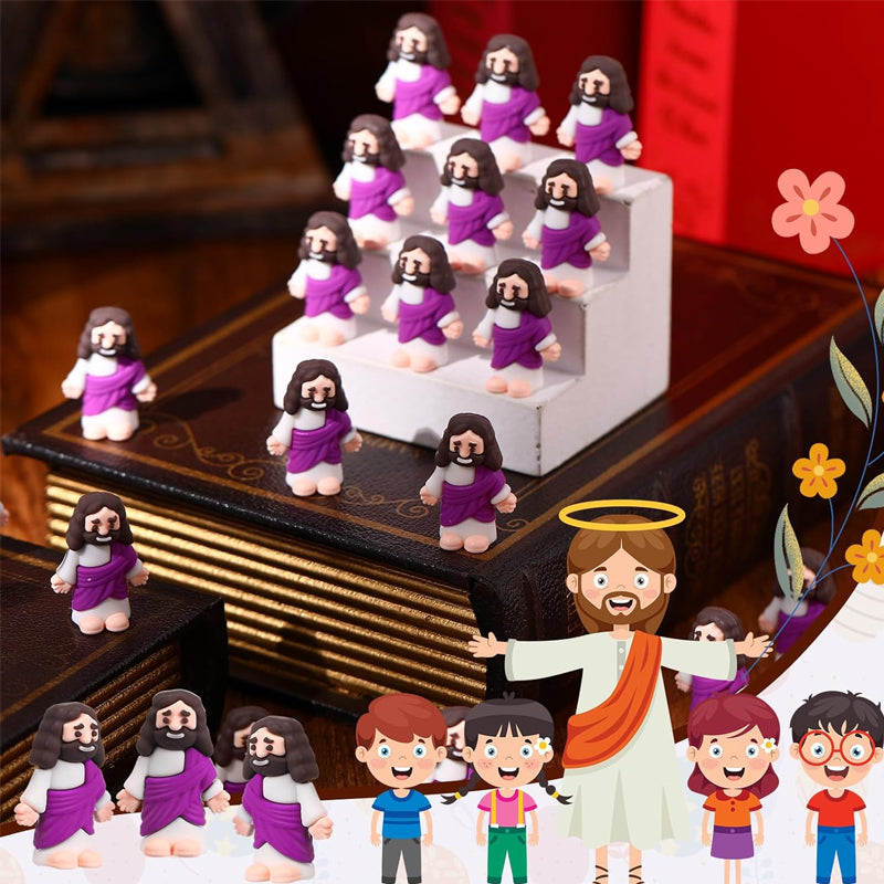 Decorazioni pasquali con figurine mini Gesù da 24 pezzi