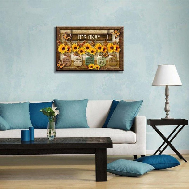 Farfalla Girasoli Arte Murale