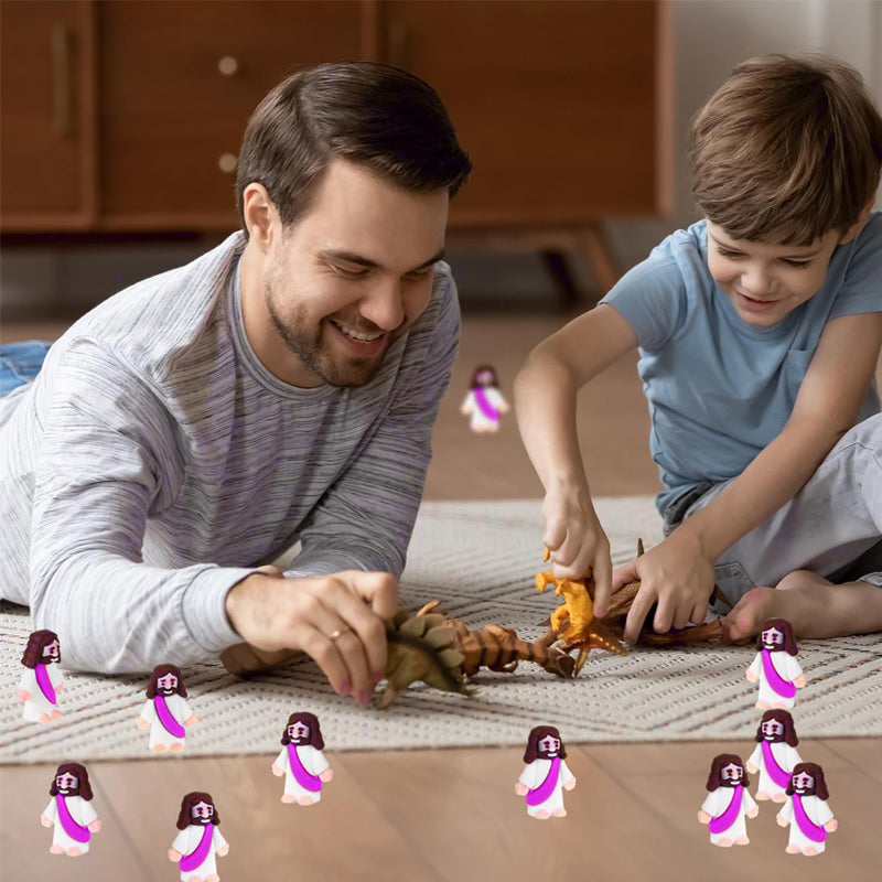 Decorazioni pasquali con figurine mini Gesù da 24 pezzi