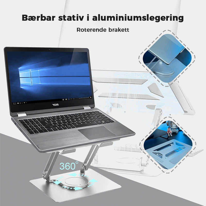 Staffa girevole in lega di alluminio per supporto per laptop