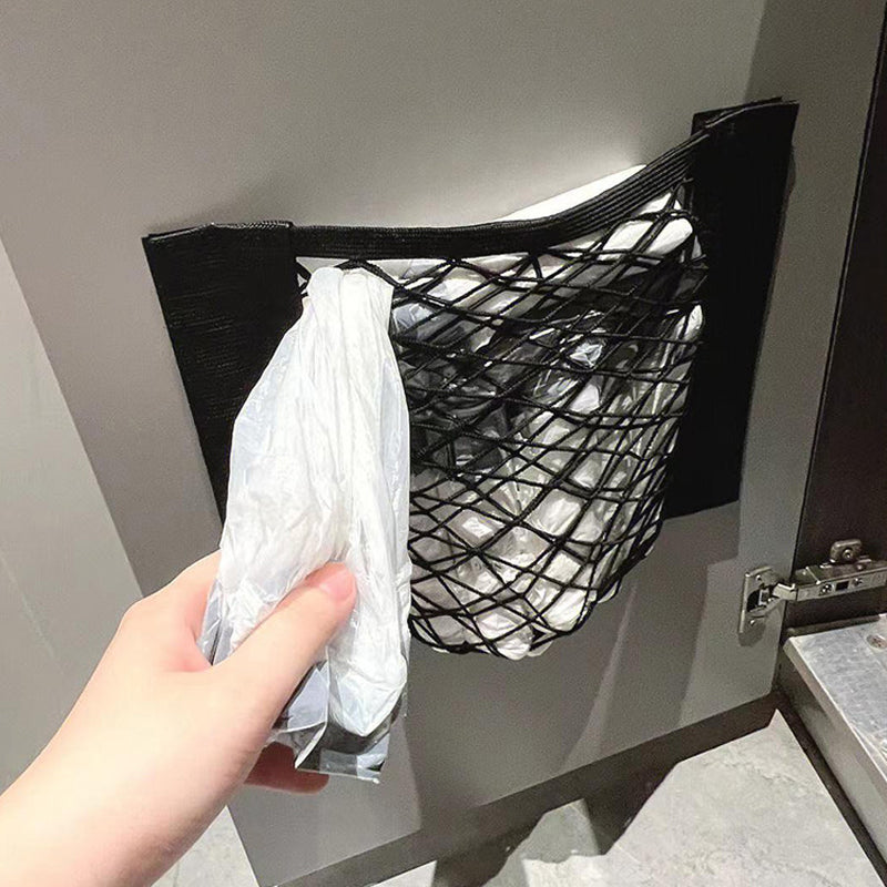 Borsa in rete per conservare sacchetti di plastica (con nastro adesivo)