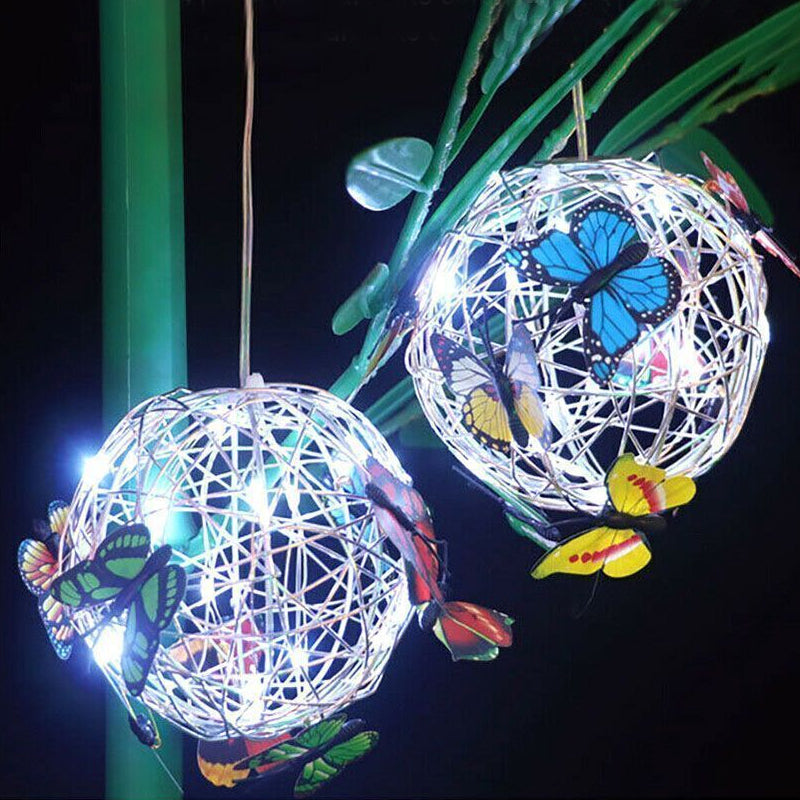 Luce solare decorativa a forma di farfalla