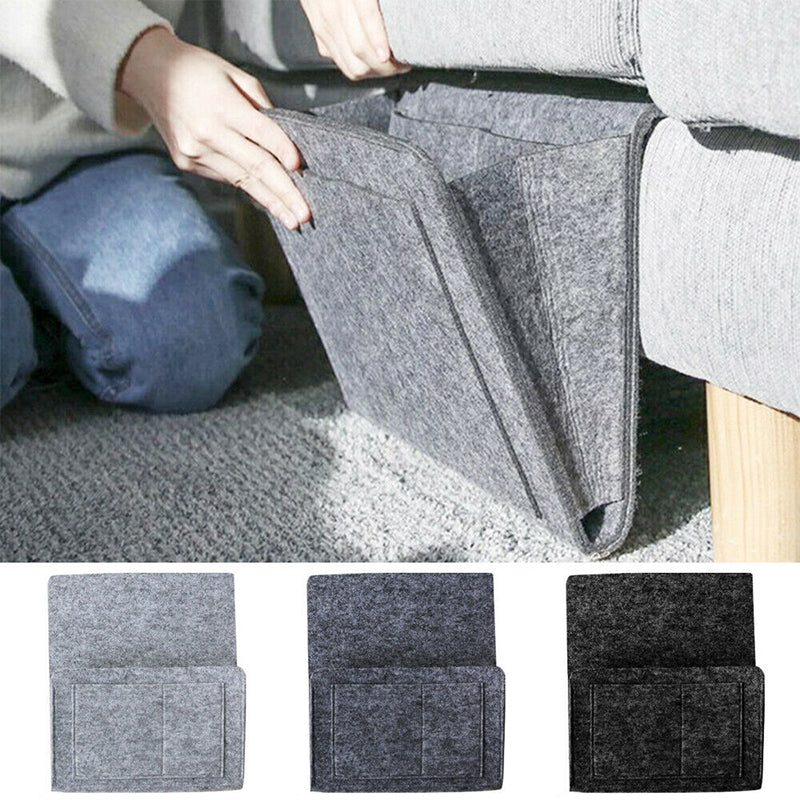 Borsa portaoggetti in feltro per il divano accanto al letto