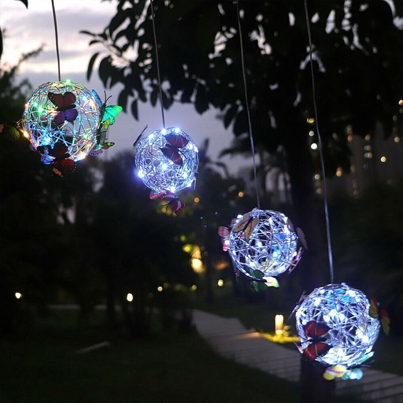Luce solare decorativa a forma di farfalla