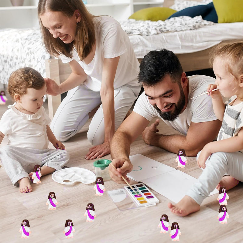Decorazioni pasquali con figurine mini Gesù da 24 pezzi