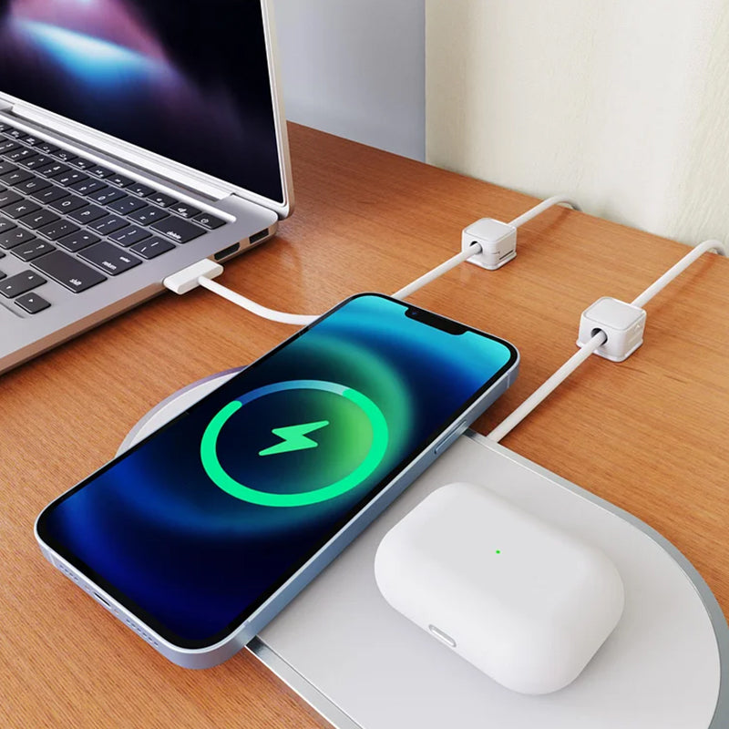 Supporto magnetico per cavi, gestione dei cavi semplice, sicura e autoadesiva