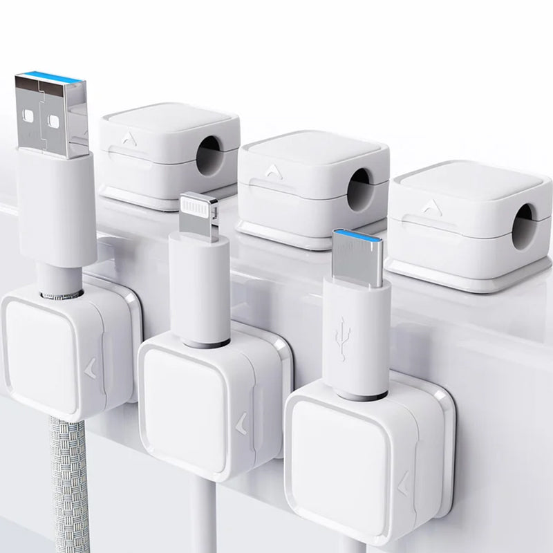 Supporto magnetico per cavi, gestione dei cavi semplice, sicura e autoadesiva
