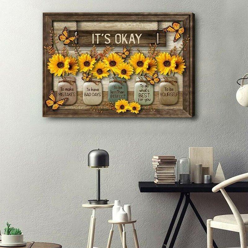 Farfalla Girasoli Arte Murale