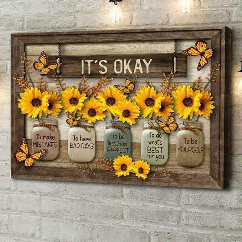 Farfalla Girasoli Arte Murale