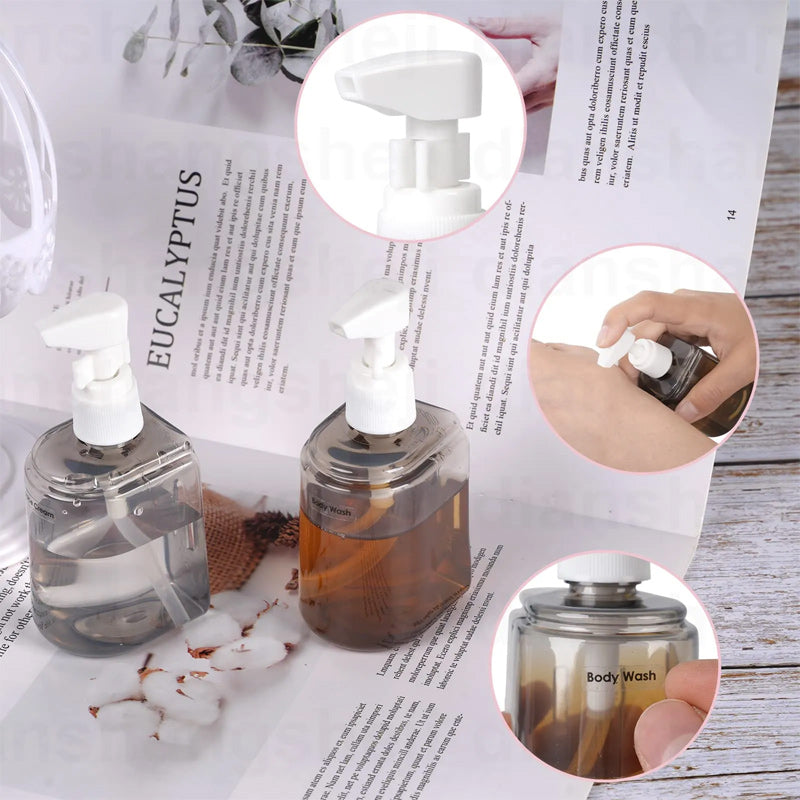 Set di bottiglie da viaggio portatili con dispenser per shampoo