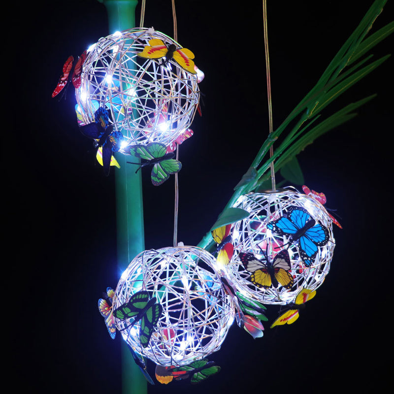 Luce solare decorativa a forma di farfalla