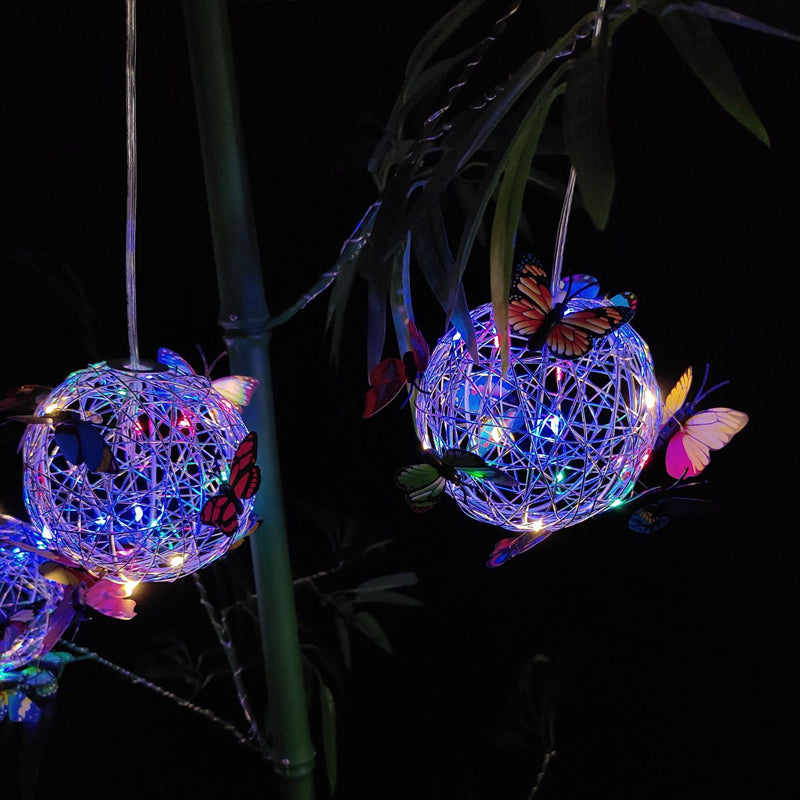 Luce solare decorativa a forma di farfalla