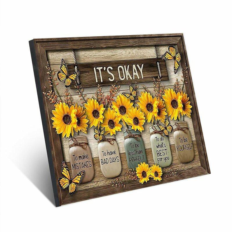 Farfalla Girasoli Arte Murale