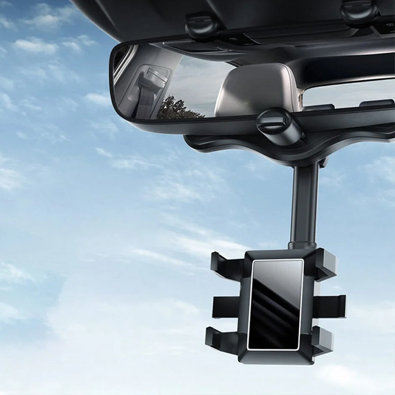 Supporto per telefono ruotabile a 360 gradi nello specchietto dell'auto