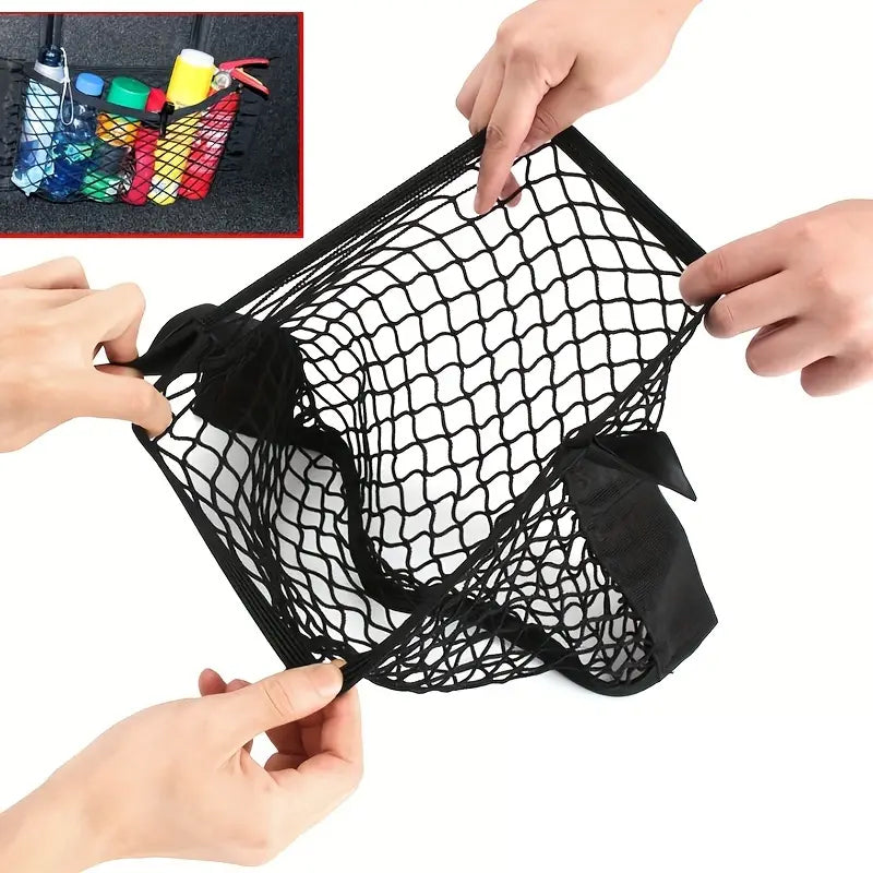 Borsa in rete per conservare sacchetti di plastica (con nastro adesivo)