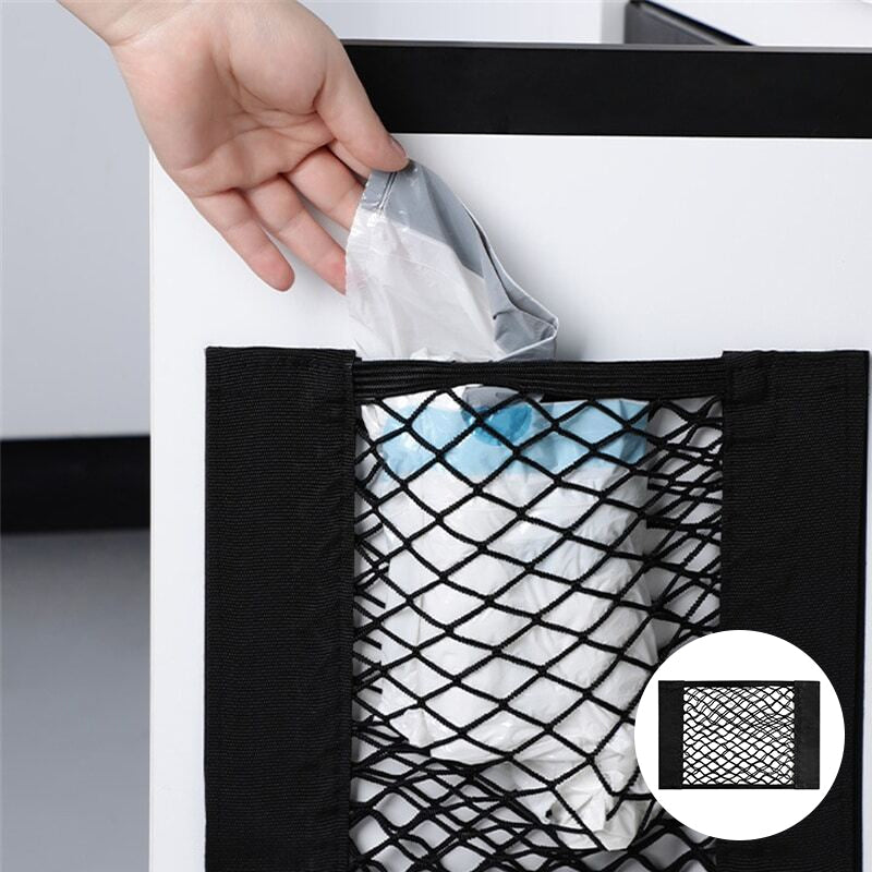 Borsa in rete per conservare sacchetti di plastica (con nastro adesivo)