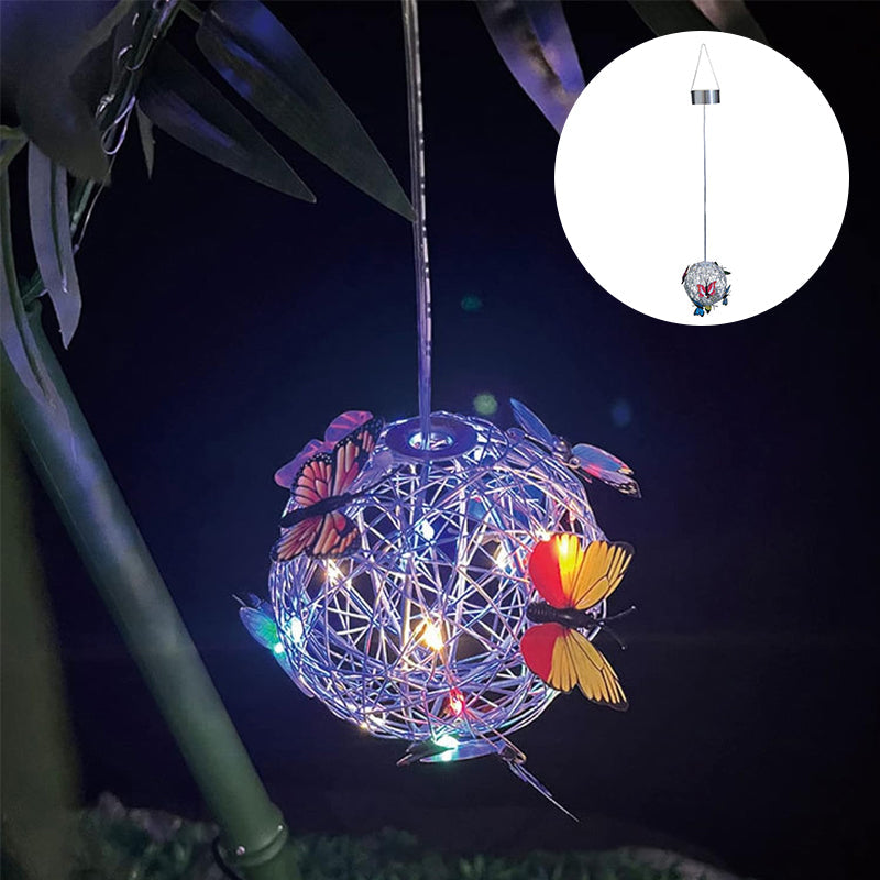 Luce solare decorativa a forma di farfalla