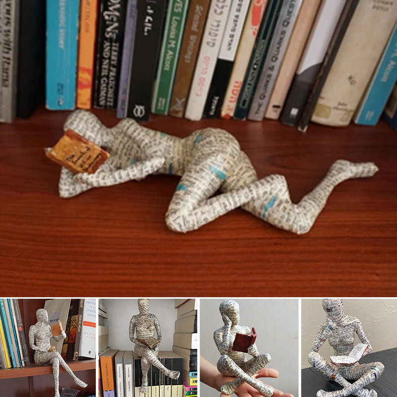 Artigianato di ornamenti in resina sotto forma di studioso