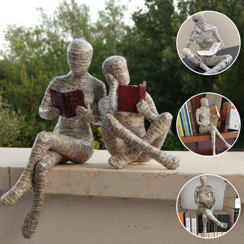 Artigianato di ornamenti in resina sotto forma di studioso