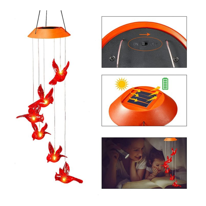 Carillon Solare a LED con Colibrì